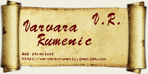 Varvara Rumenić vizit kartica